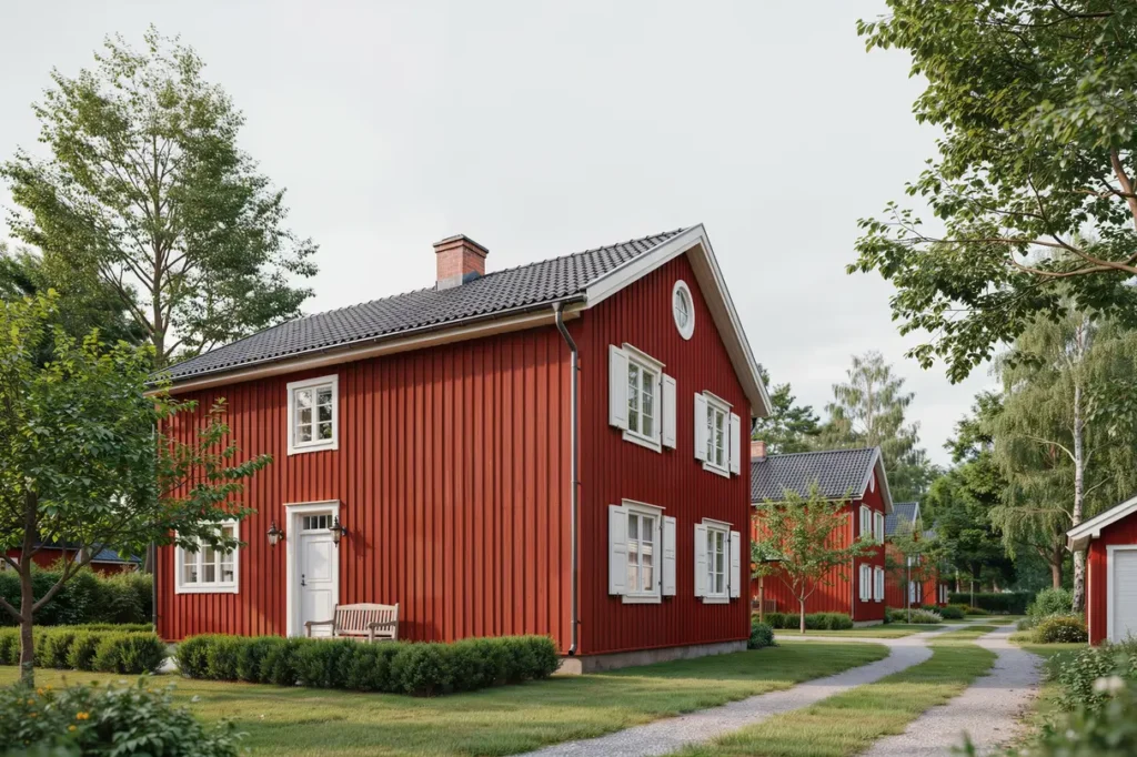 traditionell r df rgsm lning av tr fasad i djursholm danderyd